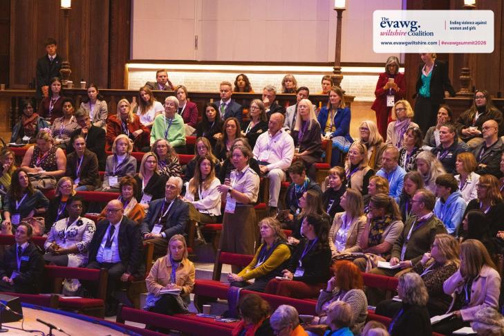 Some of the audience the Ending Violence Against Women and Girls summit at Marlborough College