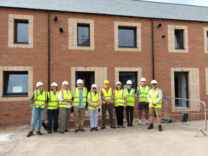 Pictured: Visitors at the open day for White Horse Housing Association's £2.8 million passive homes project.