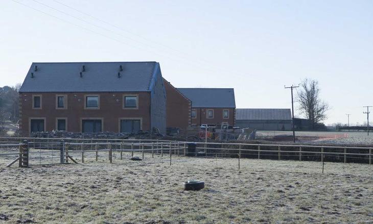 The electricity pole that White Horse Housing Association is still waiting to be moved by SSE.  The delay has cost the housing association more than £50,000 in extra charges and lost revenue.